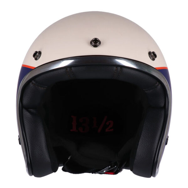 13 1/2 SKULL BUCKET HELMET SUPERIOR VINTAGE WHITE - Image 3