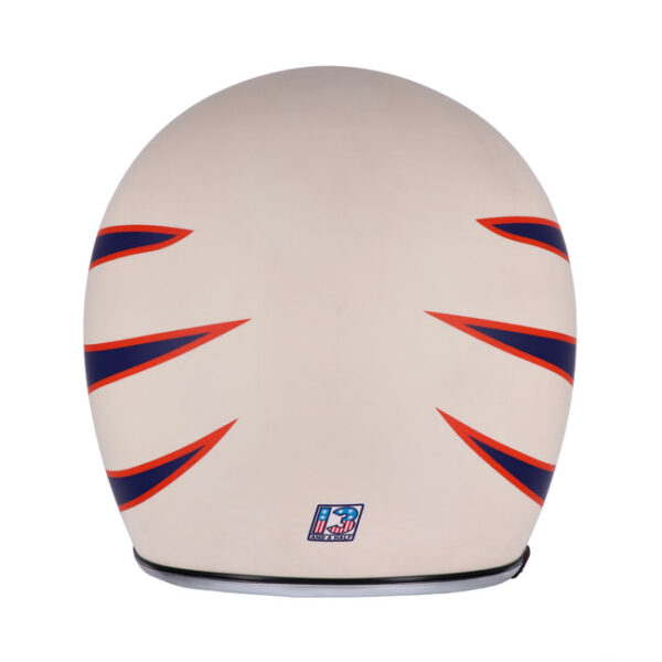 13 1/2 SKULL BUCKET HELMET SUPERIOR VINTAGE WHITE - Image 5