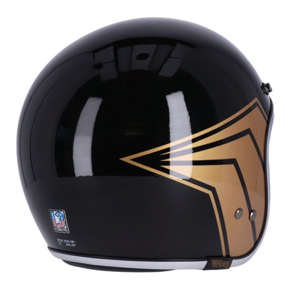 13 1/2 SKULL BUCKET HELMET GLOSS BLACK - Image 8