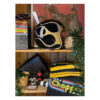 13 1/2 SKULL BUCKET HELMET FLAMES GOLD - Image 9