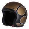 13 1/2 SKULL BUCKET HELMET FLAMES MATT GOLD - Image 4