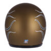 13 1/2 SKULL BUCKET HELMET FLAMES MATT GOLD - Image 7