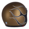 13 1/2 SKULL BUCKET HELMET FLAMES MATT GOLD - Image 8