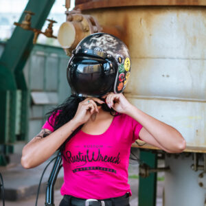 T-shirt Mulher RW Motorcycles Rosa